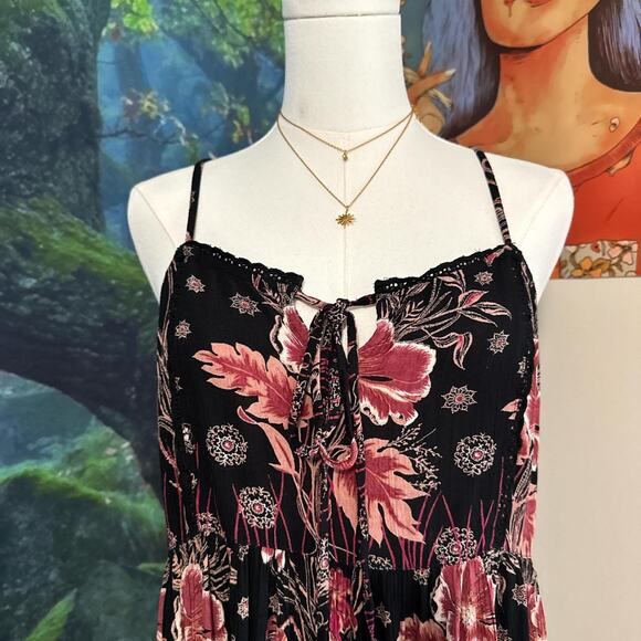 floral boho mini dress angie tiered sundress y2k indie style - Picture 4 of 7